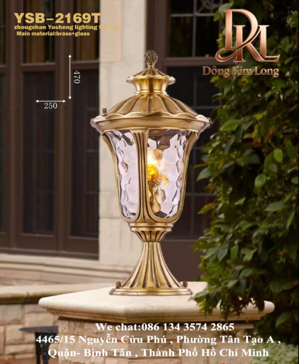 YSB-2169T Đèn trụ cổng vườn, đèn cổng lớn, đèn tường biệt thự ngoài trời, đèn hàng rào, đèn sân vườn ngoài trời, đèn trụ chống nước cho gia đình YSB-2169T