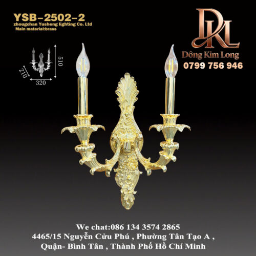 YSB-2502-2 Đèn tường pha lê phong cách châu Âu và Pháp mới sang trọng cho phòng ăn, phòng ngủ, cầu thang, hành lang YSB-2502-2