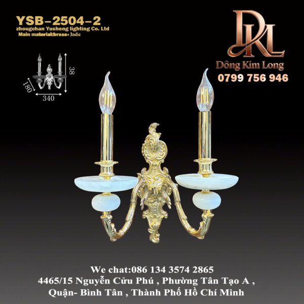 YSB-2504-2 Đèn pha lê ngọc bích phòng khách phong cách Pháp Châu Âu sang trọng ,đèn ngọc bích trắng tự nhiên sang trọng ,không gian biệt thự đèn sàn song lập YSB-2504-2