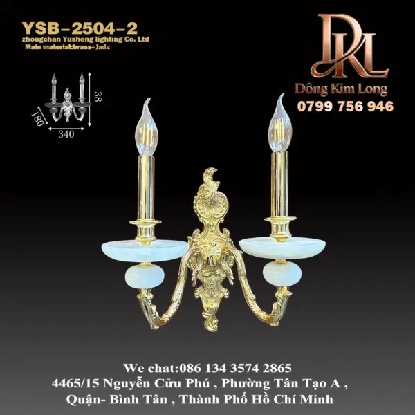 Đèn pha lê ngọc bích phòng khách phong cách Pháp Châu Âu sang trọng ,đèn ngọc bích trắng tự nhiên sang trọng ,không gian biệt thự đèn sàn song lập YSB-2504-2