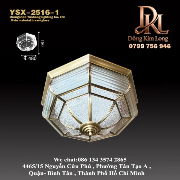 YSB-2516-1 Đèn trần LED pha lê cho phòng khách phong cách Châu Âu, đèn phòng ăn hiện đại tối giản, đèn phòng ngủ sang trọng YSX-2516-1
