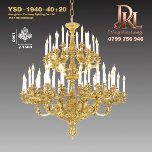 YSD-1945-40+20 Đèn chùm pha lê Pháp đèn phòng khách sang trọng, đèn phòng ngủ phong cách châu Âu cổ điển sang trọng ,đèn nhà hàng khách sạn biệt thự YSD-1945-60