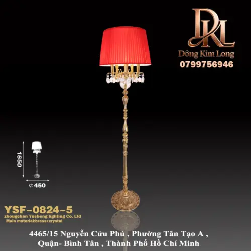 Đèn đứng phong cách Pháp, cổ điển châu Âu, sang trọng, phù hợp biệt thự cao cấp và câu lạc bộ. YSF-0824-5