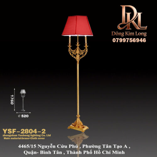 YSF-2804-2 Đèn sàn phong cách Châu Âu cho phòng khách, phòng làm việc, phòng ngủ, sang trọng cổ điển kiểu Pháp, đèn đứng phong cách cung điện Pháp cho biệt thự YSF-2804-2