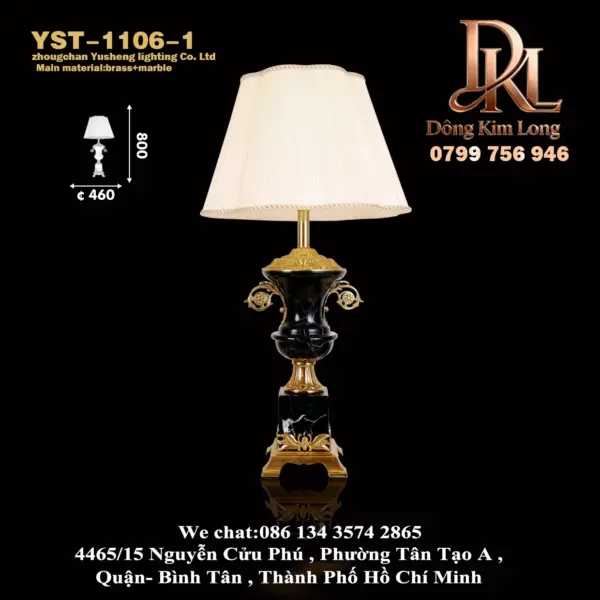 Đèn bàn phong cách Châu Âu ,phòng khách ghế sofa đèn bàn cà phê cá tính phong cách đồng quê Mỹ ấm áp phòng ngủ đèn ngủ có thể điều chỉnh độ sáng YST-1106-1