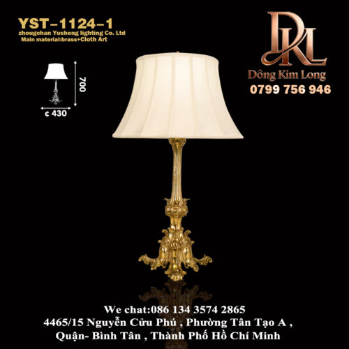 YST-1124-1 Đèn bàn đầu giường phòng ngủ phong cách cổ điển Châu Âu, đèn bàn học kiểu Mỹ, đèn bàn cà phê phòng khách cao cấp kiểu Pháp YST-1124-1