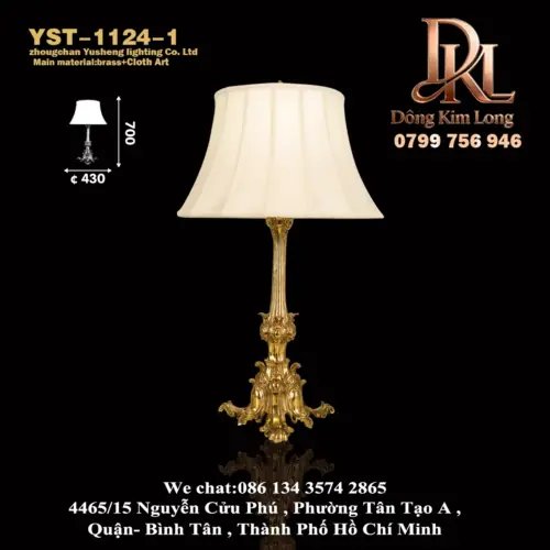 Đèn bàn đầu giường phòng ngủ phong cách cổ điển Châu Âu, đèn bàn học kiểu Mỹ, đèn bàn cà phê phòng khách cao cấp kiểu Pháp YST-1124-1