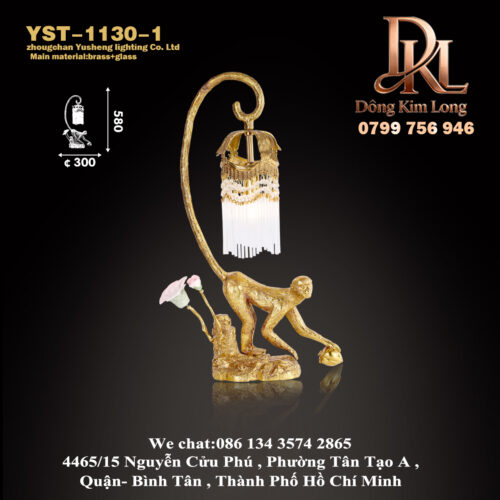 YST-1130-1 Đèn bàn phòng khách kiểu Pháp đơn giản sang trọng bằng đồng, đèn treo trang trí bàn tiếp tân biệt thự sang trọng, phòng thờ, đèn phòng ngủ YST-1130-1
