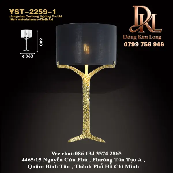 YST-2259-1 Đèn bàn thiên thần bằng đồng kiểu Pháp cổ điển, đèn bàn cà phê sofa ,phòng khách biệt thự châu Âu, đèn bàn cạnh giường ngủ bằng đồng YST-2259-1