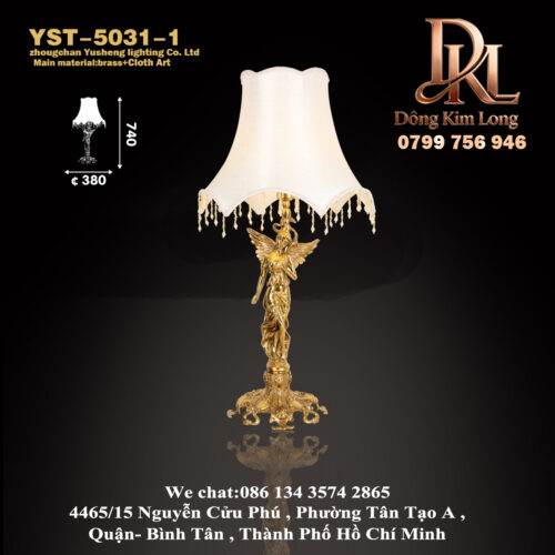 YST-5031-1 Đèn bàn thiên thần bằng đồng kiểu Pháp cổ điển, đèn bàn cà phê sofa ,phòng khách biệt thự châu Âu, đèn bàn cạnh giường ngủ bằng đồng YST-5031-1