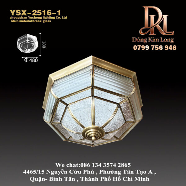 YSX-2516-1 Đèn trần LED pha lê cho phòng khách phong cách Châu Âu, đèn phòng ăn hiện đại tối giản, đèn phòng ngủ sang trọng YSX-2516-1